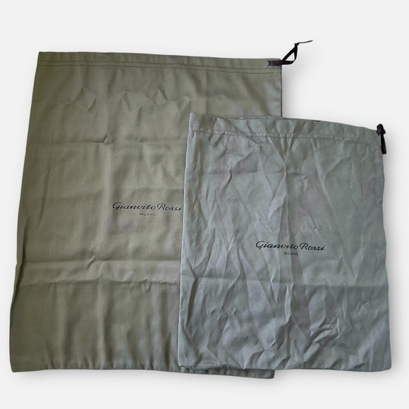 PAIR OF 2 Gianvito Rossi Dust Bag Drawstring 17.25 X 14"  13.25 X11.25 NEW - Picture 1 of 2